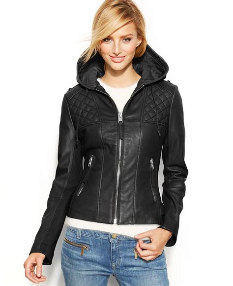 michael kors genuine leather jacket womens|Michael Kors lightweight jacket.